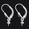 925 Sterling Silver Lever Back Earring Settings, plated 