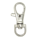 Iron Key Clasp, platinum color plated, white, lead & cadmium free 