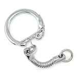 Iron Key Clasp, snake chain, white 