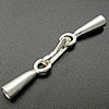 Sterling Silver Hook and Eye Clasp, 925 Sterling Silver, plated, single-strand 3mm 
