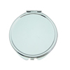 Zinc Alloy Cosmetic Mirror, with Glass, Flat Round, platinum color plated nickel, lead & cadmium free 