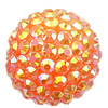 канифольные бусины с кристаллами, Канифольные кристаллы, Круглая, Много цветов для выбора, 22mm, отверстие:Приблизительно 3.5mm, продается PC