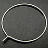 Sterling Silver Hoop Earring Component, 925 Sterling Silver, Donut, plated 25mm, 0.8mm 