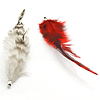 Chicken Feather Pendant, with Iron, platinum color plated approx 30-35x110-120mm 