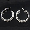 CRYSTALLIZED™ Elements Crystal Hoop Earring , CRYSTALLIZED™, sterling silver earring clip 