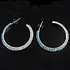 Swarovski® Kristall-Reifen-Ohrringe , Swarovski, Sterling Silber Ohrclip, mehrere Farben vorhanden, 36x4.5mm, verkauft von Paar