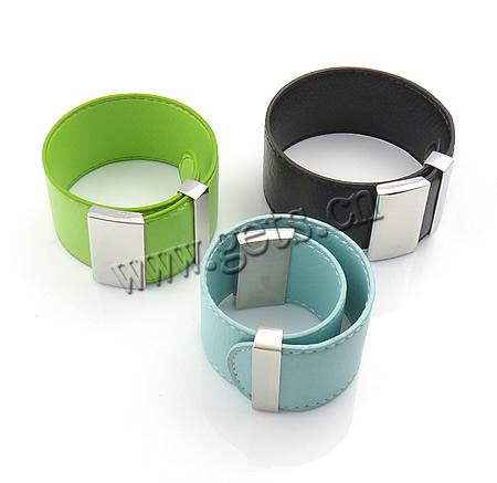 Cowhide Bracelets, different length for choice, more colors for choice, 30mm, Sold By Strand