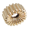 perles ondulés remplies d'or, Doublé or, rondelle, Plaqué d'or 14K, normes différentes pour le choix Environ 1.5mm, Vendu par PC