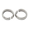 Sägeschnitt Edelstahl Closed Sprung-Ring, 304 Edelstahl, Kreisring, originale Farbe, 9x2.7mm, Bohrung:ca. 7.5mm, 5000PCs/Tasche, verkauft von Tasche