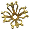 Brass Bead Cap, Flower, plated, hollow Approx 2.5mm  