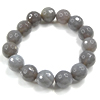 Grey Agate Bracelets, faceted, 14mm Inch, Approx 