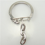 Iron Key Clasp, white Approx 17mm 