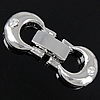 Zinc Alloy Fold Over Clasp, plated, with rhinestone nickel, lead & cadmium free 