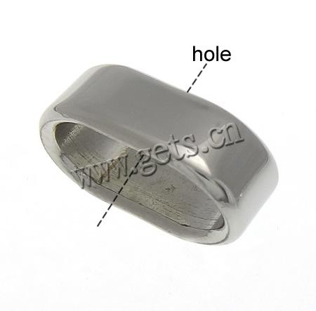 Ювелирные изделия из нержавеющей стали, нержавеющая сталь, Плоская круглая форма, Индивидуальные, оригинальный цвет, 14x5x7.5mm, отверстие:Приблизительно 11.5x5mm, продается PC