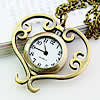 Watch Necklace, Zinc Alloy, Heart Approx 31 Inch 