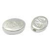 Sterling Silver Message Beads, 925 Sterling Silver, Flat Oval, plated Approx 1.2-1.5mm 