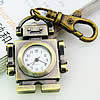 Schlüsselbund Uhr, Zinklegierung, Roboter, antike Bronzefarbe plattiert, 30x38mm, verkauft von PC