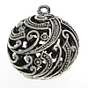 Zinc Alloy Hollow Pendants, Round, plated Approx 2.5mm 