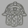 真鍮ジュエリーペンダント, 銅, 邪悪なアイハムサ, メッキ, イスラム教の宝石, 無色 穴:約 3mm, 売り手 パソコン