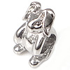 Stainless Steel European Beads, 316 Stainless Steel, Rabbit, without troll, original color Approx 5mm 