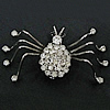 Hebilla decorativa de la aleación del cinc, aleación de zinc, Araña, con diamantes de imitación, Vendido por UD