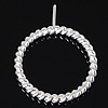 Montaje de anillo de plata esterlina, plata de ley 925, chapado, más colores para la opción, 23.5x23.5mm, agujero:aproximado 18mm, tamaño:8, Vendido por UD