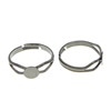 Brass Pad Ring Base, plated 6mm, US Ring .5 