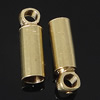 Brass End Cap, Tube, plated Approx 1, 2mm 