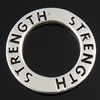 Sterling Silber Linking Ring, 925 Sterling Silber, Kreisring, plattiert, mit Brief Muster, keine, 18.5x18.5mm, verkauft von PC