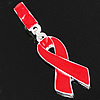 Awareness Ribbon Pendant, Zinc Alloy, plated, enamel nickel, lead & cadmium free Approx 5.5mm 
