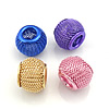 Perles de maille de fer, avec fer, tambour, Plaquage normal, plus de couleurs à choisir Environ 5.5mm, Vendu par PC