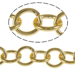 Iron Circle Chain, gold color plated, nickel free m 