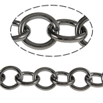 Iron Circle Chain, plumbum black color plated, nickel free m 