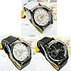 Unisex Wrist Watch, Zinc Alloy, with PU Leather & Glass, plated, for man 41mm, 21mm Approx 9.4 Inch 