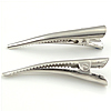 Alligator Hair Clip Findings, Iron, plated 