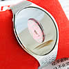 Manschette Armreif Uhr, Zinklegierung, mit Glas, Platinfarbe platiniert, für Frau, 28x35mm, 17mm, 55mm, verkauft von PC