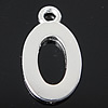 Sterling Silver Letter Pendants, 925 Sterling Silver, Number, plated Approx 1.8mm 