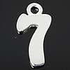 Sterling Silver Letter Pendants, 925 Sterling Silver, Number 7, plated Approx 1.8mm 