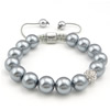 bracelet woven ball de perles en verre , strass, avec verre & alliage de zinc, fait à la main, plus de couleurs à choisir, 10mm, 12mm Environ 7-11 pouce, Vendu par brin