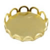 Brass Cabochon Settings, Flat Round, plated Inner Approx 20mm 