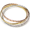 Stainless Steel Bangle Set, 304 Stainless Steel, Donut, multi-strand, mixed colors, 4.5mm, 1.5mm Approx 68mm 