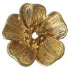 Messing Perlenkappe, Blume, plattiert, keine, 19.5x19.5x5.5mm, Bohrung:ca. 1.5mm, 50PCs/Tasche, verkauft von Tasche
