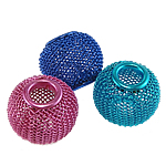 Aluminum Mesh Beads, Drum, electrophoresis, mixed colors Approx 6mm 