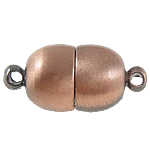 Brass Magnetic Clasp, oval, single strand, red copper color plated Approx 1MM 