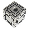 Stainless Steel Beads, Cube, blacken, original color Approx 2mm 