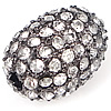 Rhinestone Zinc Alloy Beads, Oval, plated Approx 3mm 