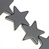 Perles hématite non-magnétique, hématite non magnétique, étoile, noire Environ 1mm .5 pouce, Environ Vendu par brin