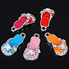 Zinc Alloy Shoes Pendants, with enamel, plated, Customized & enamel Approx 3mm 