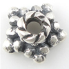 Sterling Silver Bead Caps, 925 Sterling Silver, Flower, plated, twist 