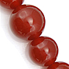 自然な赤い瑪瑙ビーズ, レッドアゲート, ラウンド形, 6-14mm, 穴:約 1-1.5mm, 長さ:15.5 インチ, 59パソコン/ストランド, 売り手 ストランド